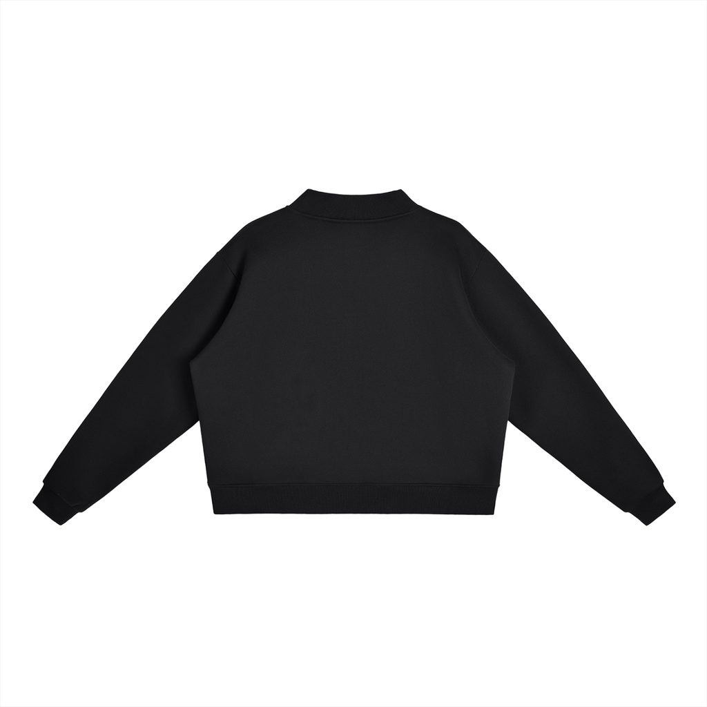 "SHINE" It's by Lila Essential Fleece Mock-Neck Crew Sweatshirt